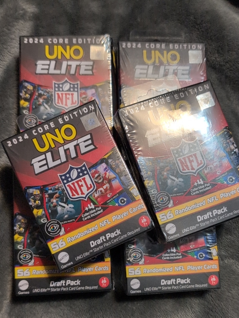 Mattel UNO Elite NFL Draft Pack - Black/Red/Yellow
